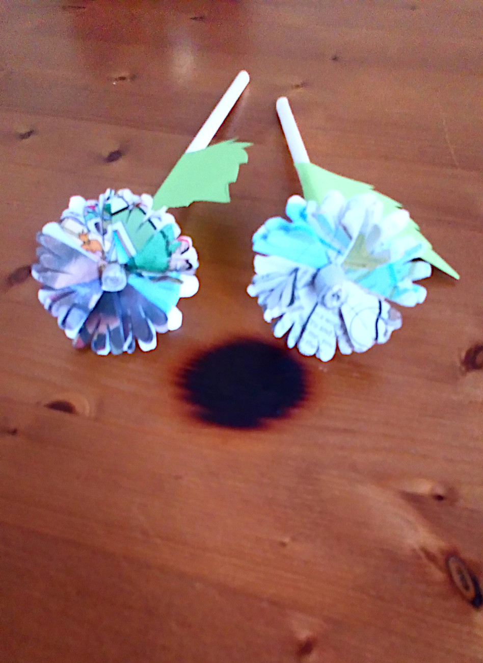 We helped people living with dementia and their families to make some beautiful paper flowers. Bring Joy Foundation fund made it possible to buy and post the materials to the group.