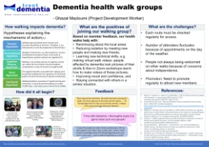 Dementia Health Walk Groups Poster